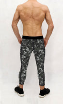 Men's Black Hex Camo Tights
