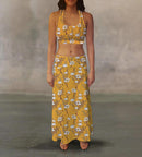 Orange Lanvender Maxi Skirt