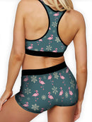 Christmas Flamingo Boy Short