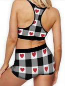 Plaid Hearts Boy Short