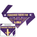 Lsu Tigers Pet Reversible Paisley Bandana - National Fur League