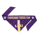 Lsu Tigers Pet Reversible Paisley Bandana - National Fur League