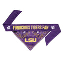 Lsu Tigers Pet Reversible Paisley Bandana - National Fur League