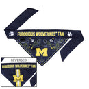 Michigan Wolverines Pet Reversible Paisley Bandana - National Fur League