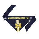 Michigan Wolverines Pet Reversible Paisley Bandana - National Fur League