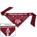Texas A&m Aggies Pet Reversible Paisley Bandana - National Fur League