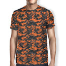 Black & Orange Camo Men's T-shirt