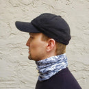 Digital Grey Camouflage Neck Gaiter