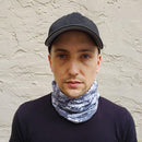 Digital Grey Camouflage Neck Gaiter